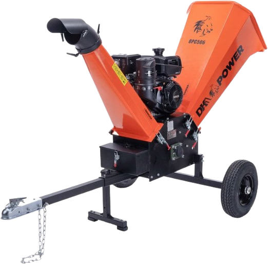 DK2 OPC506E Chipper Shredder with Extended Axles and Trailer Tow Hitch 6" 14 HP Gas Powered New