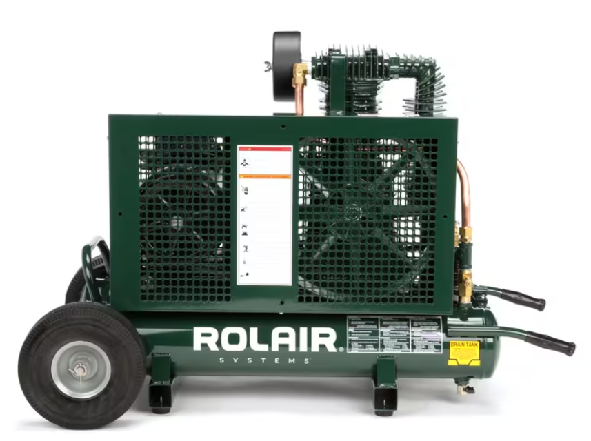 Rolair 5230K30CS Air Compressor Wheelbarrow Electric 5 HP 9 gal. Two-Stage 230V 1-Phase with Regulator and Gauge Set New