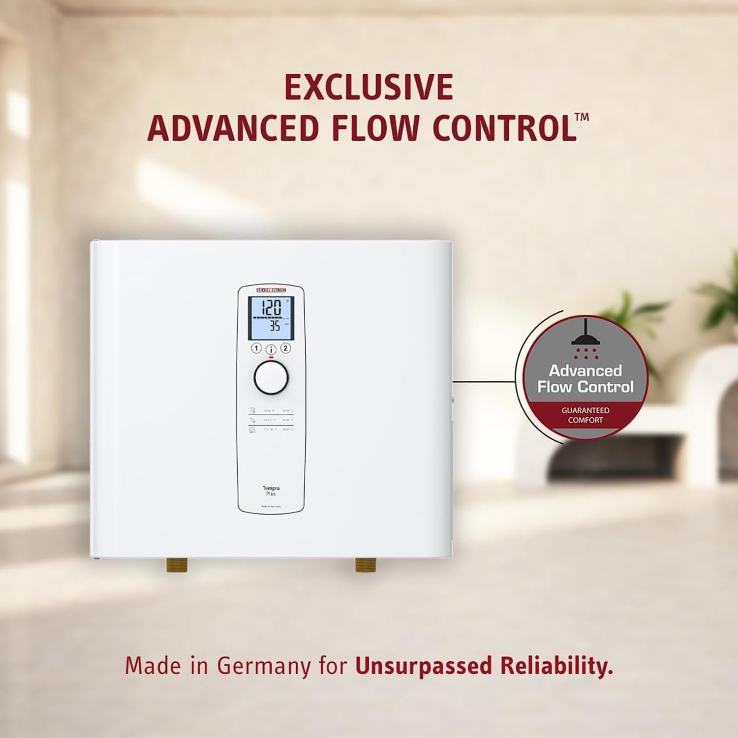 Stiebel Eltron Tempra 12 Plus Adv Flow Control Self-Modulating 12kW 2.34 GPM Tankless Water Heater Manufacturer RFB