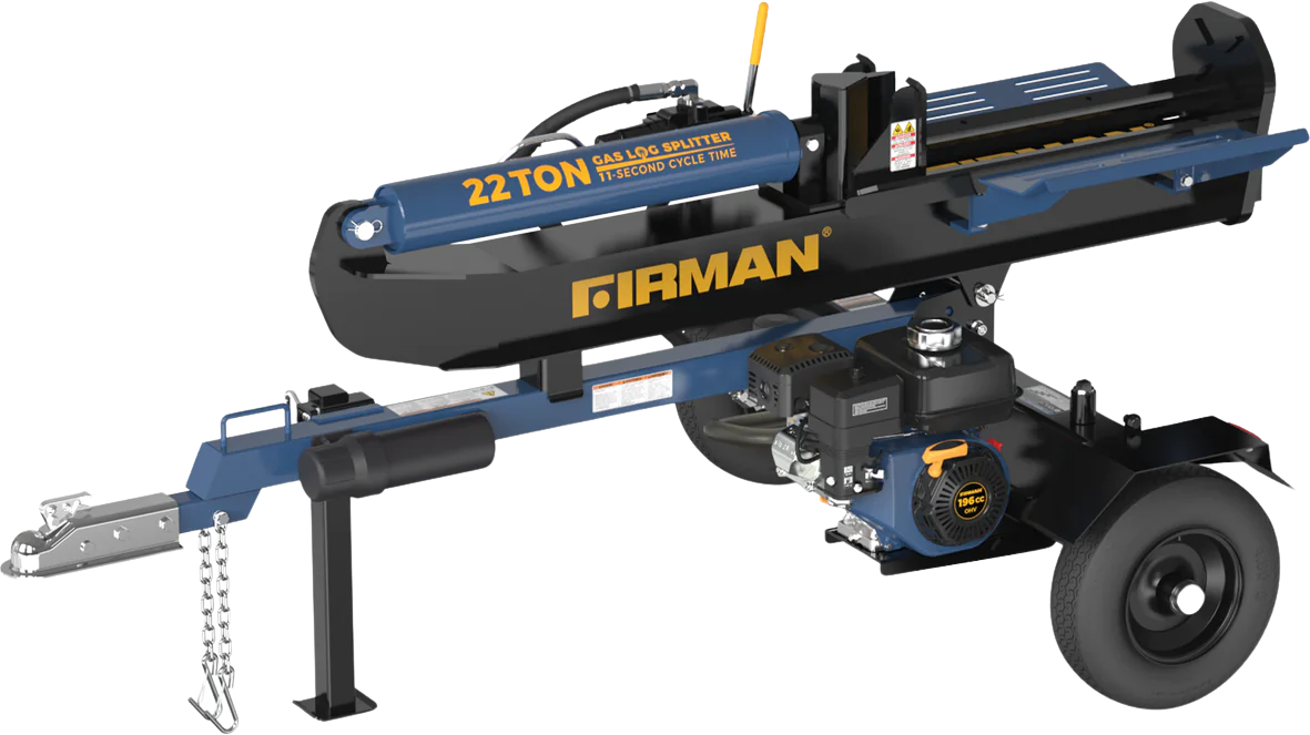 Firman GS2201 Gas Portable Log Splitter 22-Ton Vertical/Horizontal 196cc 6.5HP with Auto Return New